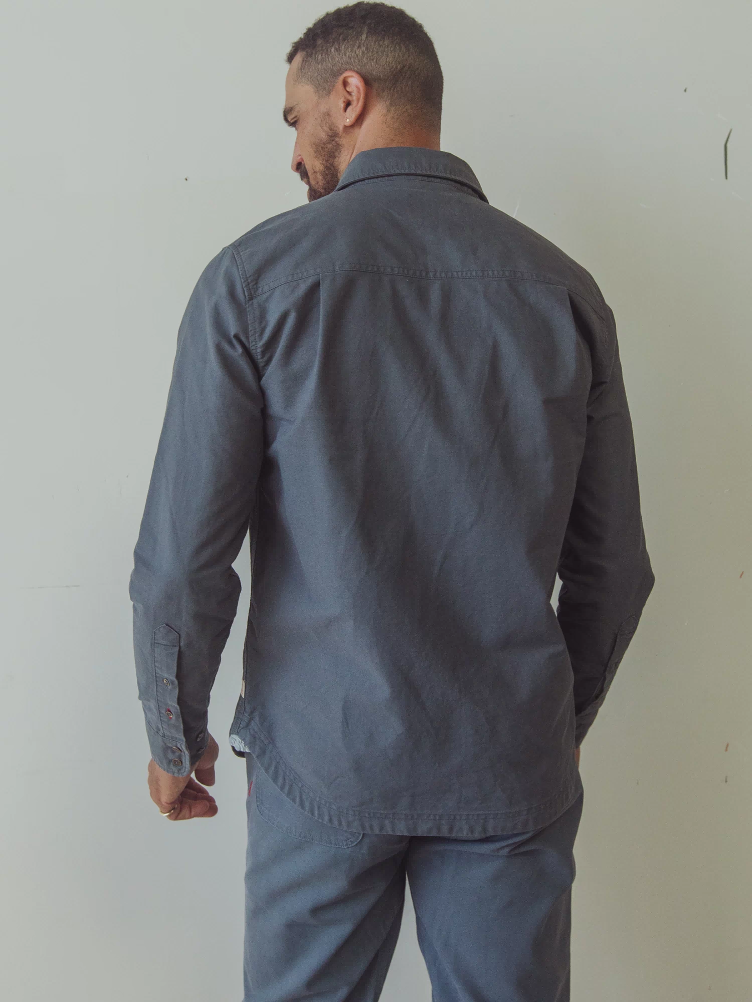 Tradesman Button Down Oxford Cloth Shirt Mens Stratus
