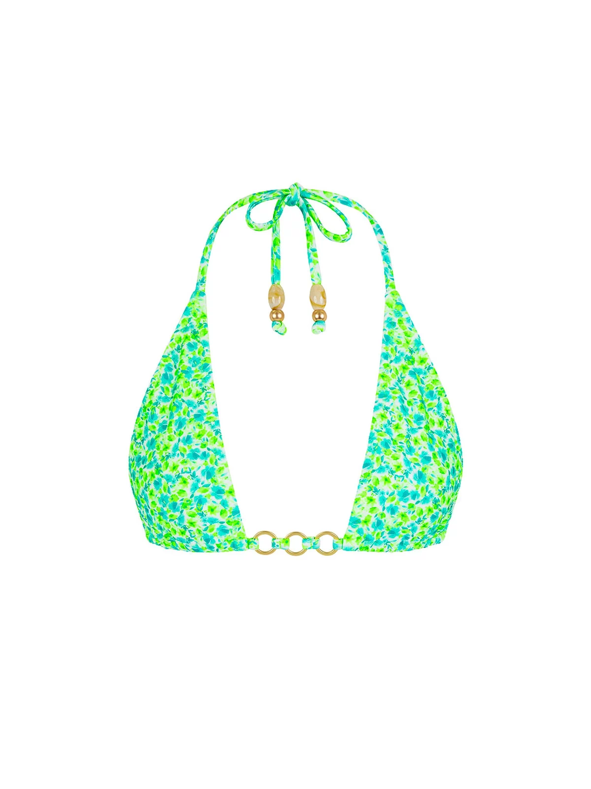 Trio Ring Triangle Bikini Top - Apple Blossom