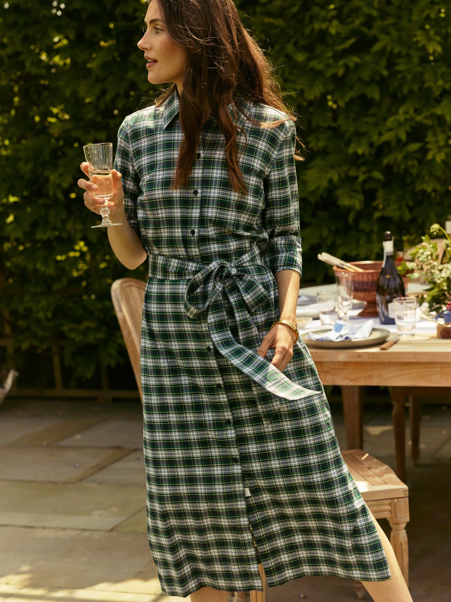 Trista Gordan Tartan Shirt Dress