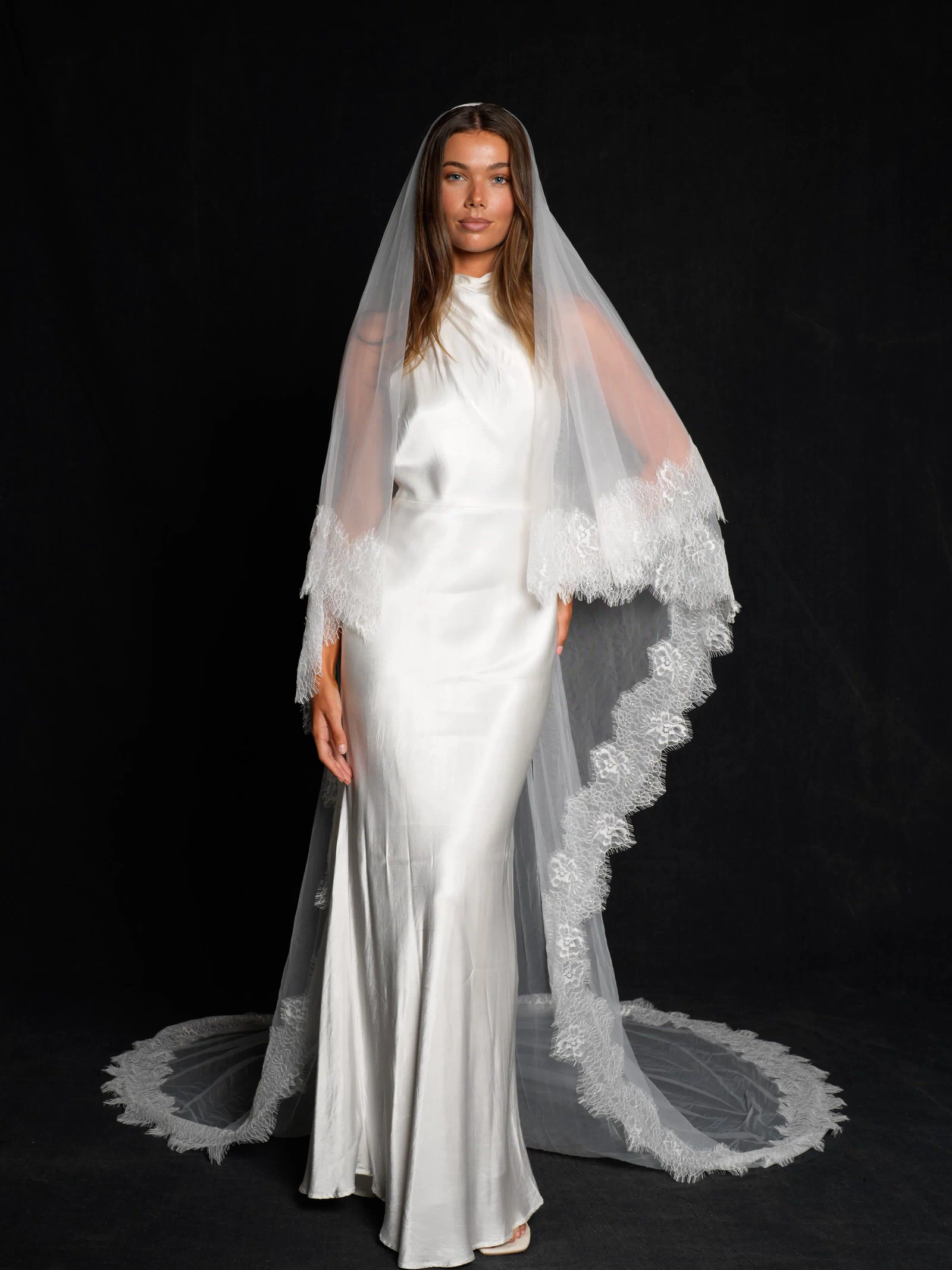 Lace Veil, Two Tier, Cathedral Length