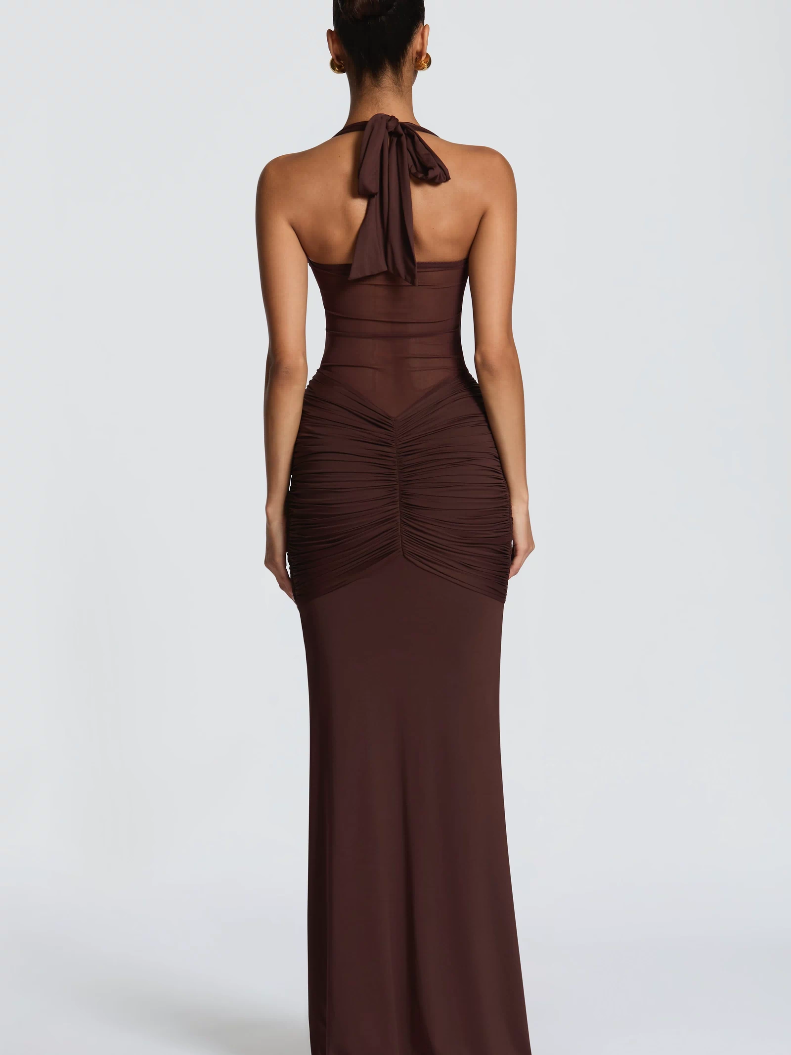 Vixen Maxi Dress - Plum Brown Dress Babyboo Fashion Premium Exclusive Design