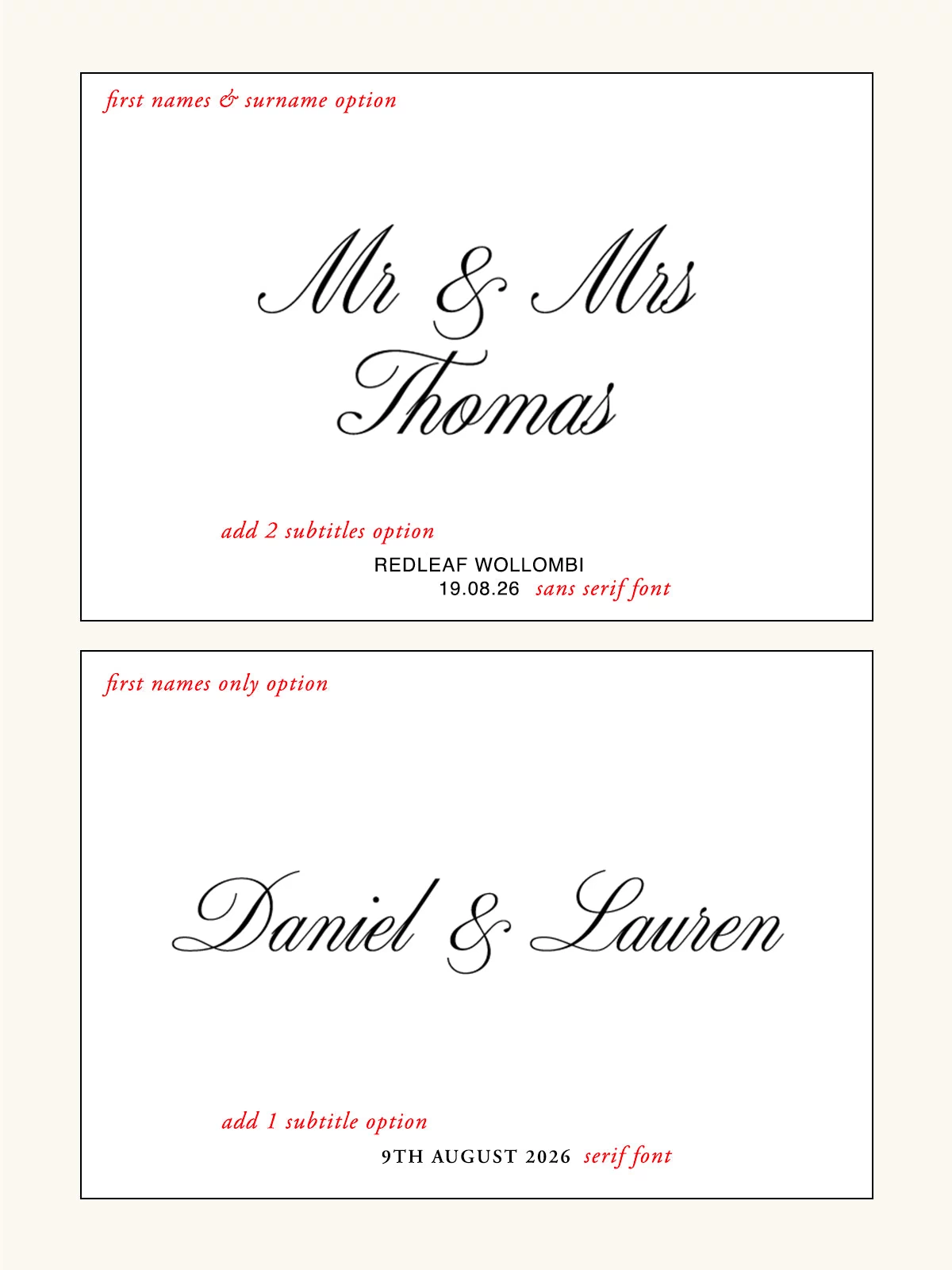 *PRE-ORDER MID NOV* Wedding Guest Book - Romance Linen - Vorfreude Stationery