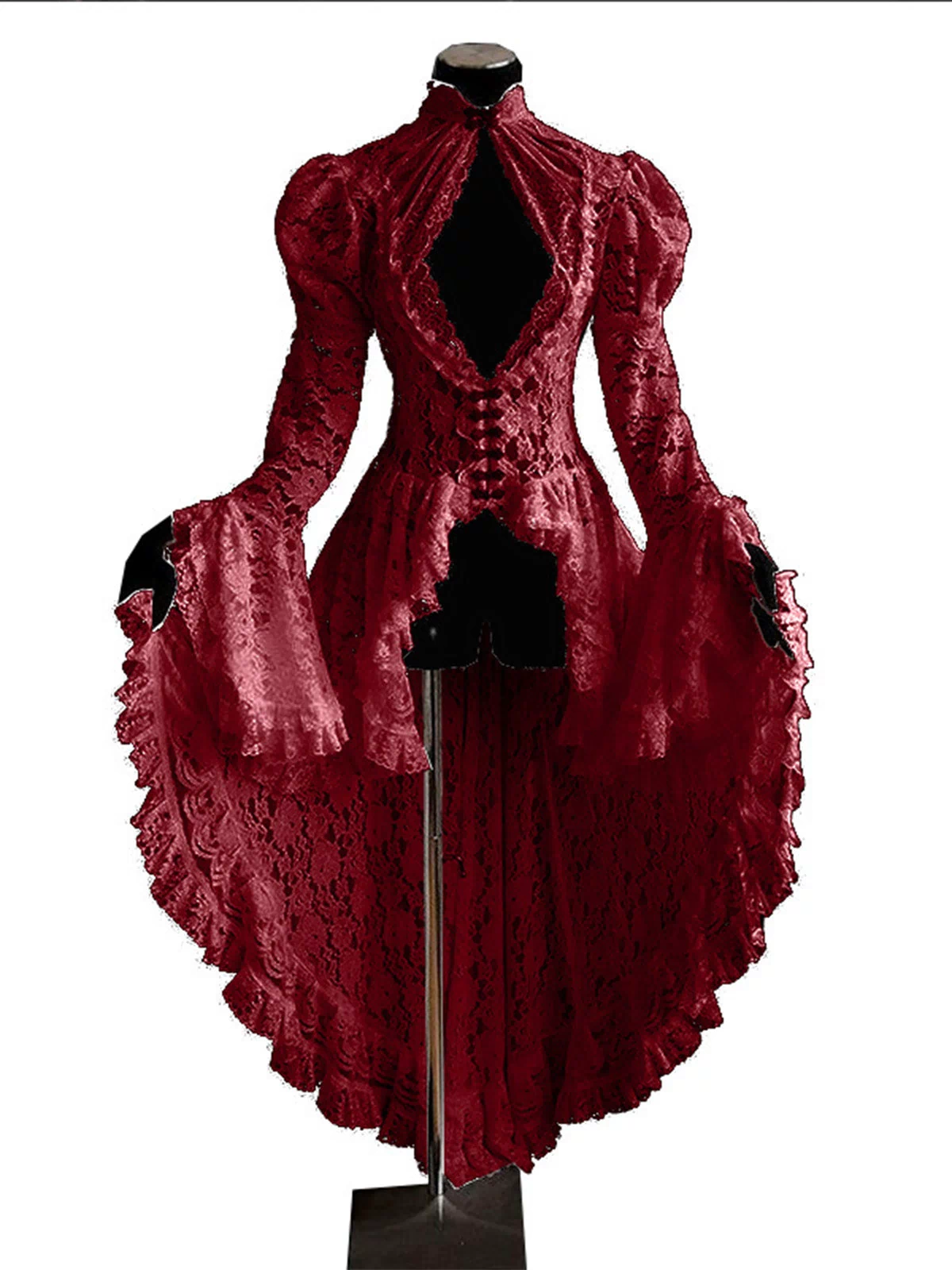 1980s Gigot Sleeve Victorian Lace Dress - vintage dress, retro fashion