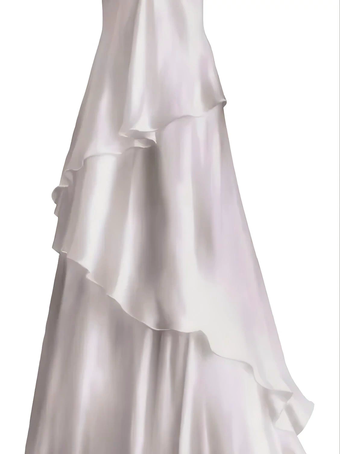 White Sweetheart Chiffon Long Prom Dress - A-Line Floor Length Evening Gown