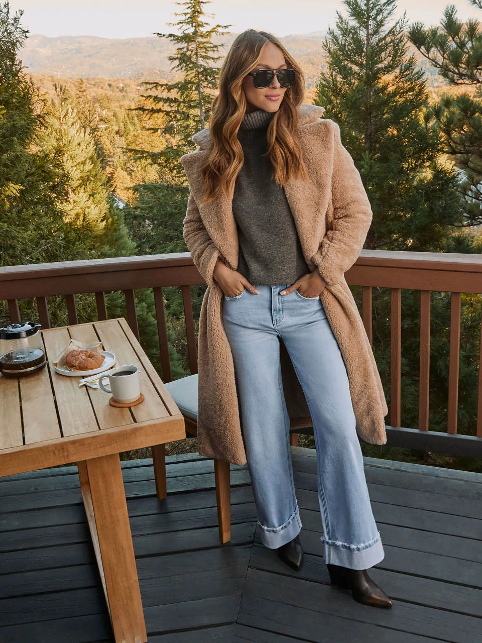 Yulissa Pocketed Teddy Coat